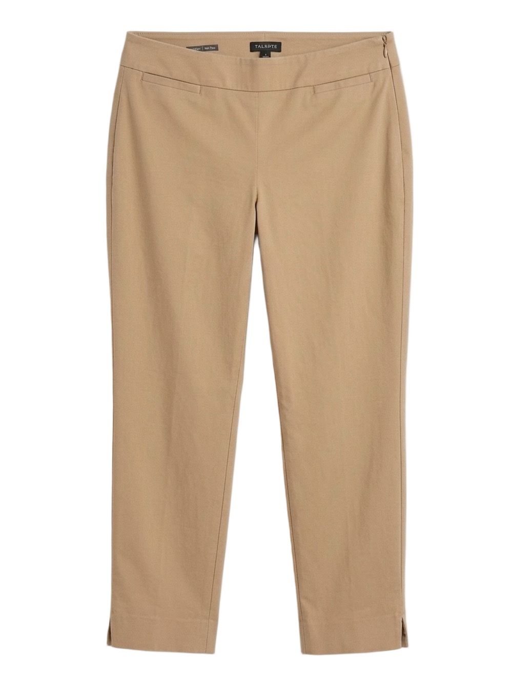Talbots Chatham Slim Ankle Pants Tan Bi-Stretch Side Zip 10 Petite